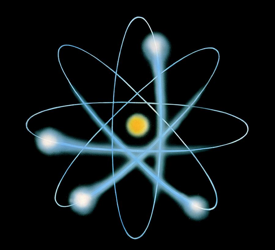 Diagram Of The Structure Of The Atom Photograph by Michael Gilbert/science Photo Library