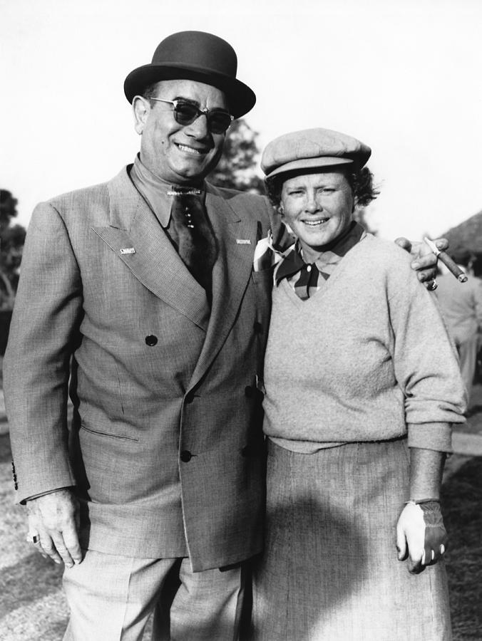 Diamond Jim Moran & Patty Berg Photograph by Underwood Archives