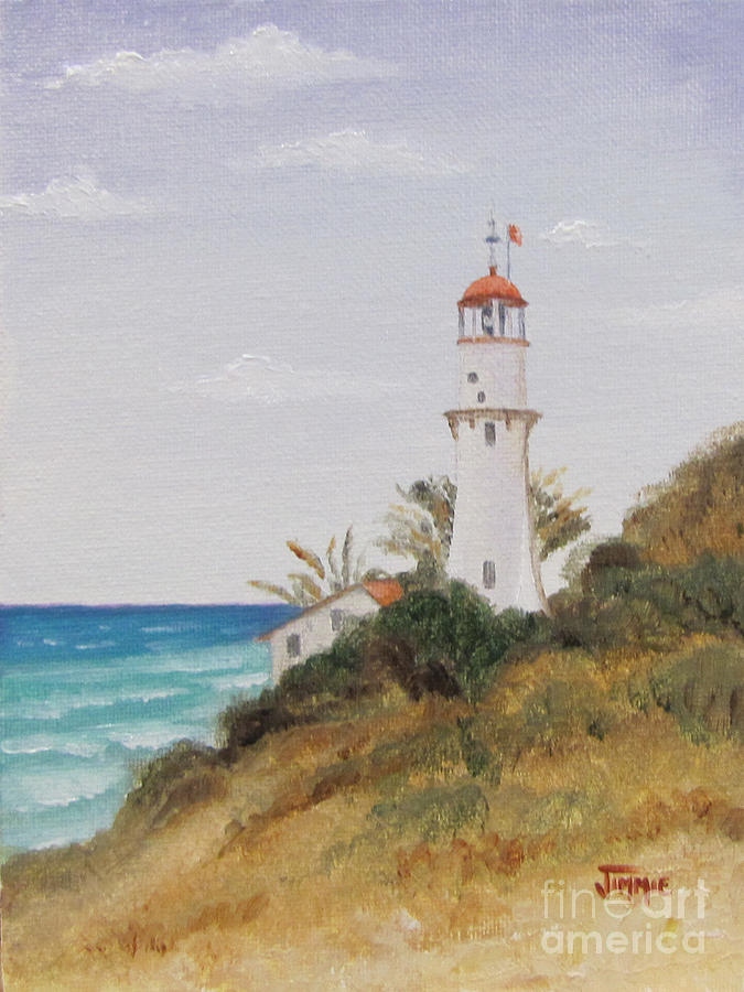 Diamondhead Lighthouse Painting by Jimmie Bartlett