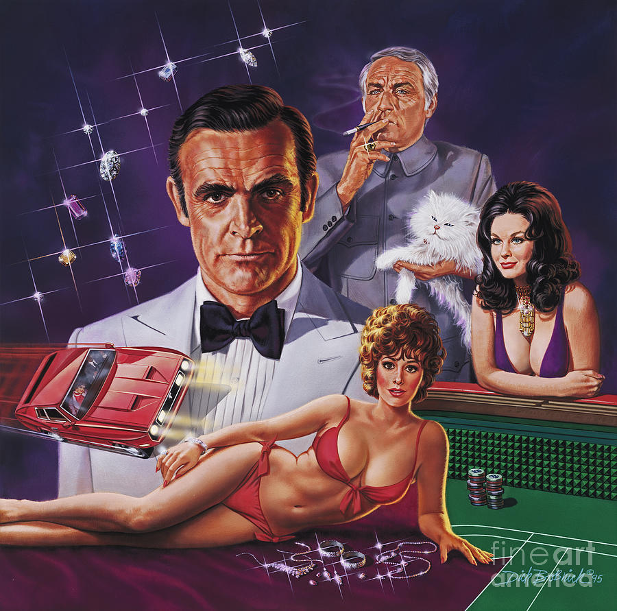 Sean Connery Painting - Diamonds Are Forever by Dick Bobnick