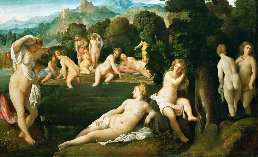 Diana and Callisto Painting by Palma Vecchio