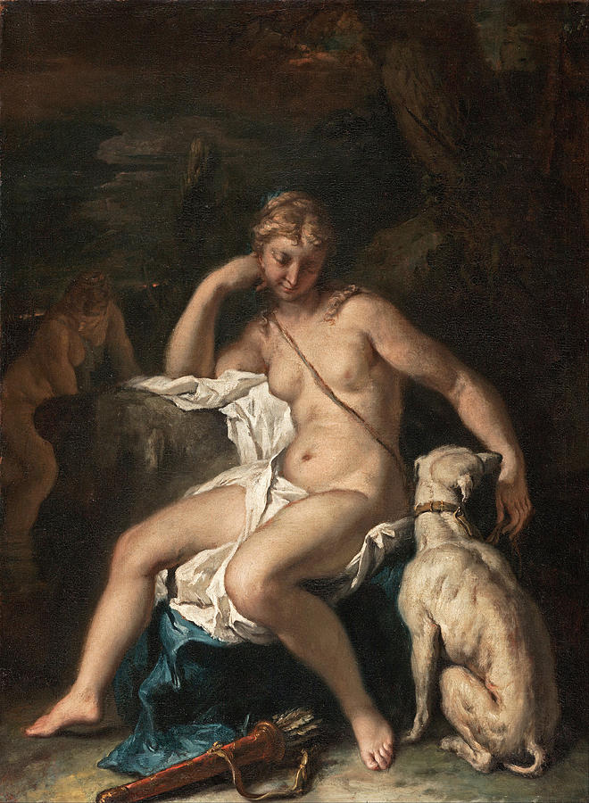 Diana and Her Dog Painting by Sebastiano Ricci