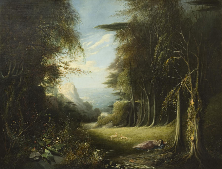 Huntress Painting - Diana Asleep In A Woodland Glade by English School