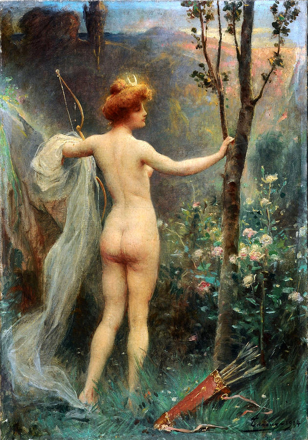 Diana Painting by Henri Adrien Tanoux