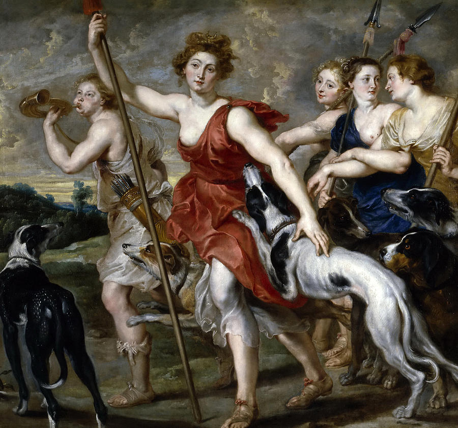 Diana The Huntress Painting - Diana the Huntress by Peter Paul Rubens and Workshop