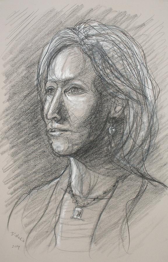 Diane M. Drawing by Donelli  DiMaria