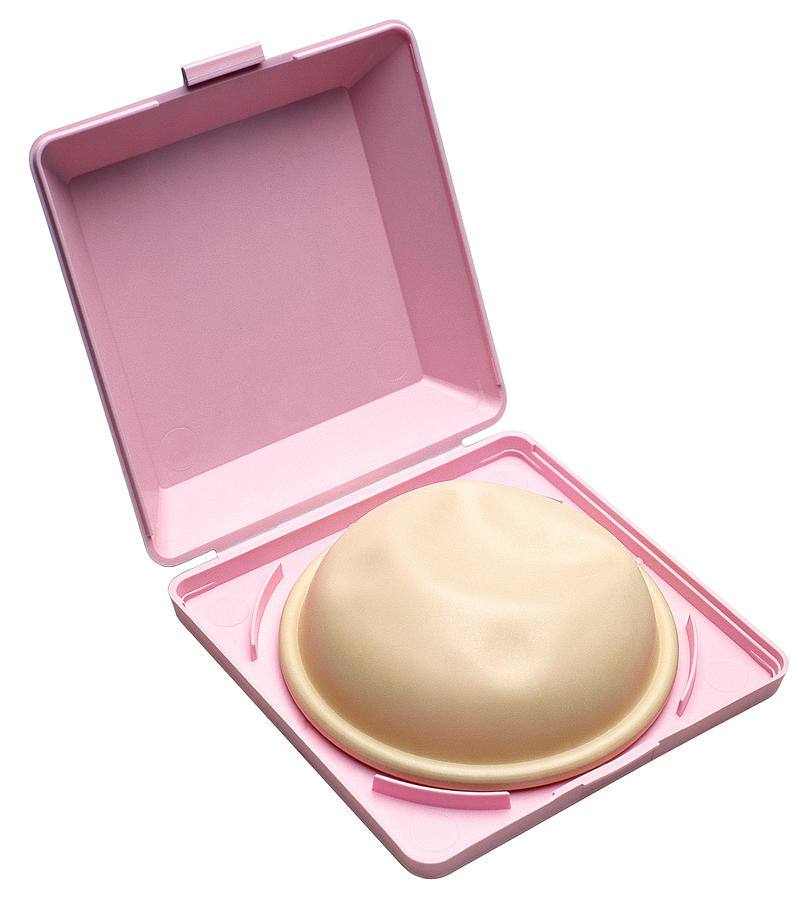 Diaphragm in pink case Photograph by Stockbyte