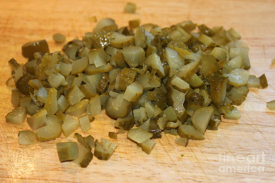 Diced Pickles Photograph