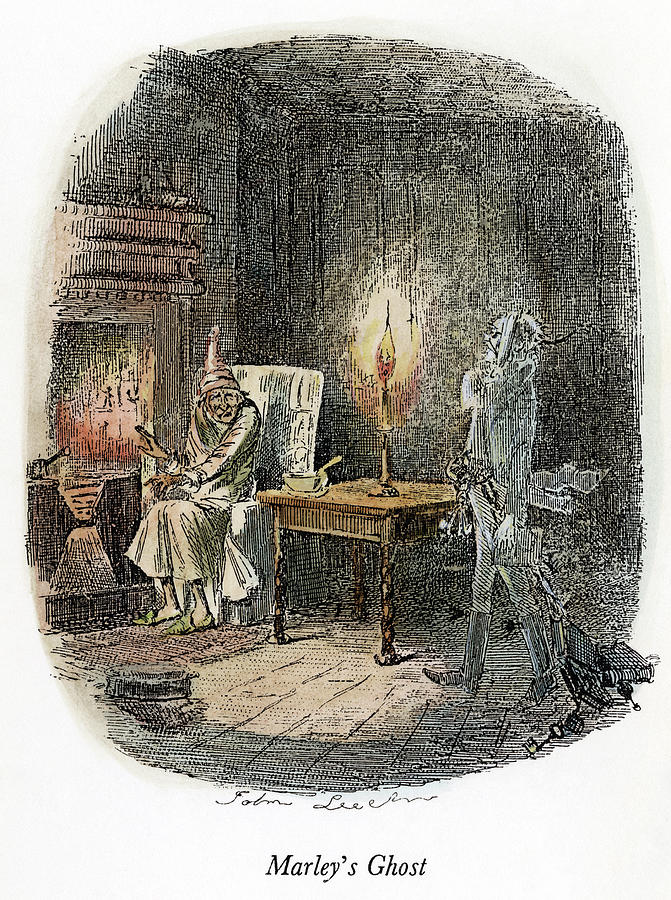 Dickens Christmas Carol, 1843 Drawing by Granger