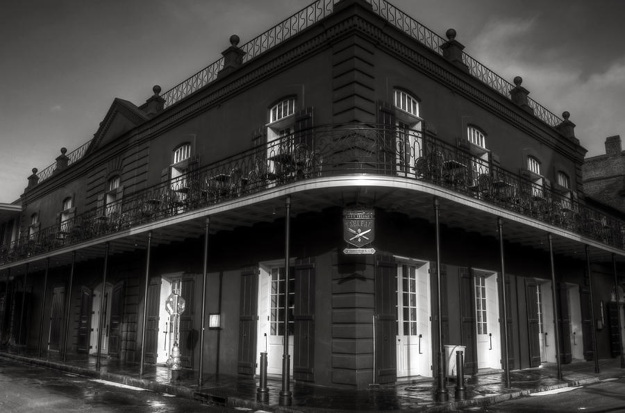 Dickie Brennans Tableau New Orleans in Black and White Photograph by Greg and Chrystal Mimbs