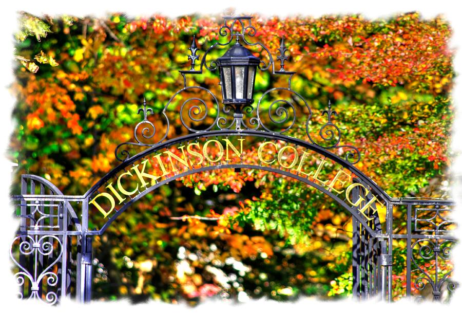Fall Photograph - Dickinson College - Archway to the Grounds Close1 - Carlisle PA by Michael Mazaika
