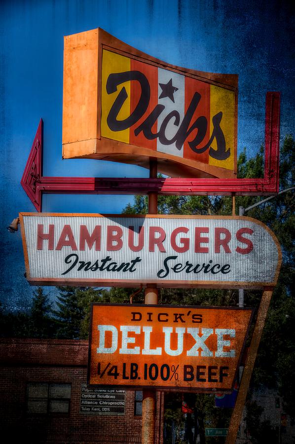 Seattle Photograph - Dicks Hamburgers by Spencer McDonald