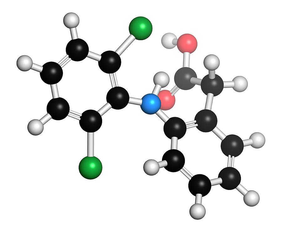 Diclofenac Anti-inflammatory Drug Molecul Photograph by Molekuul
