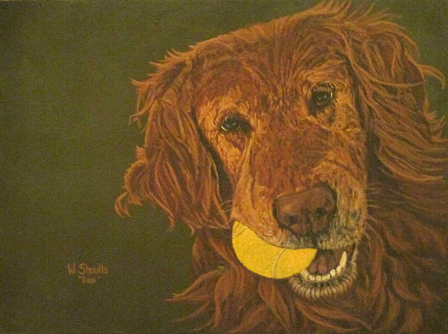 Did somebody say BALL? Painting by Wendy Shoults