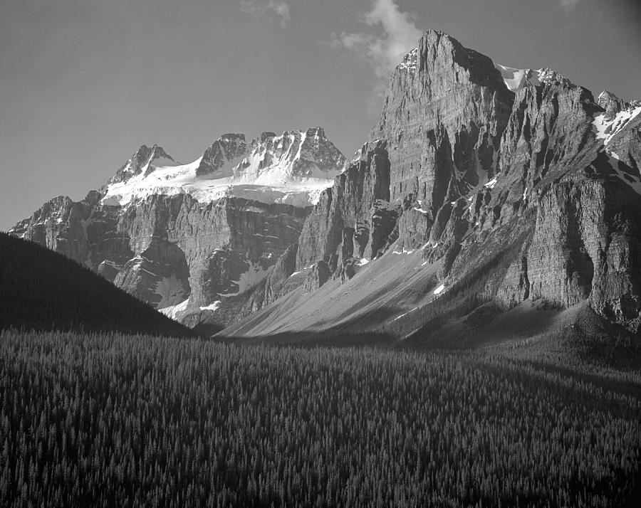 1M3476-Quadra and Babel Mountains-BW Photograph by Ed  Cooper Photography