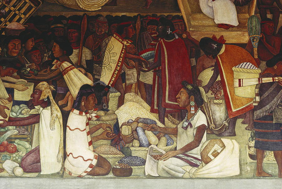 Diego Rivera Mural, Mexico City Painting by Ulrike Welsch