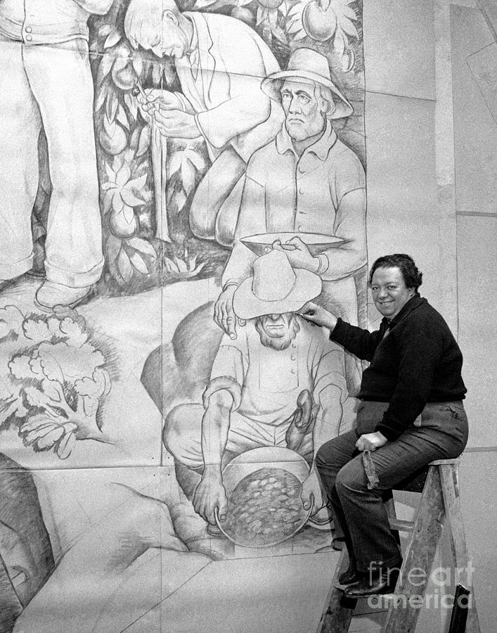 Diego Rivera Muralist 1930 Photograph by Martin Konopacki Restoration