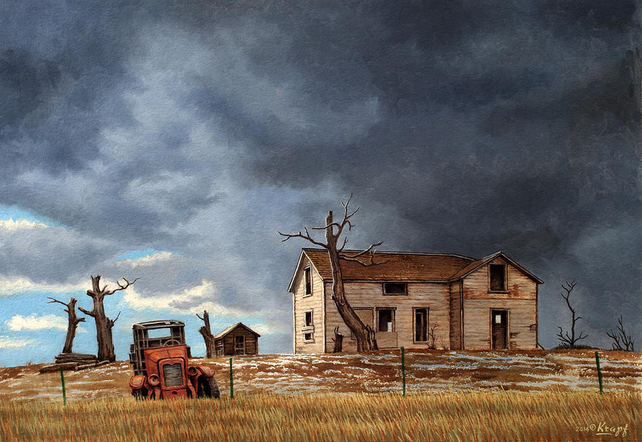 Montana Painting - Different Day at the Homestead by Paul Krapf