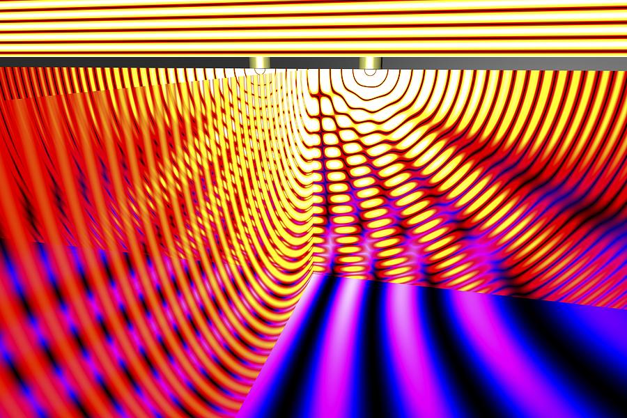 Diffraction experiment, simulation Photograph by Science Photo Library ...