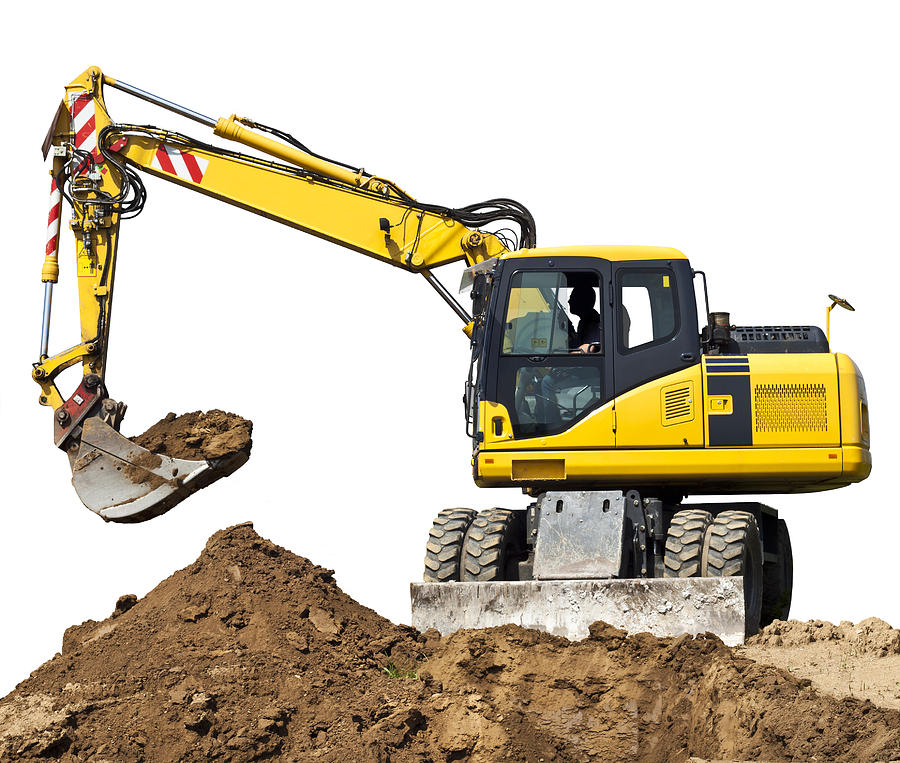 Digger Isolated On White Photograph by RinoCdZ