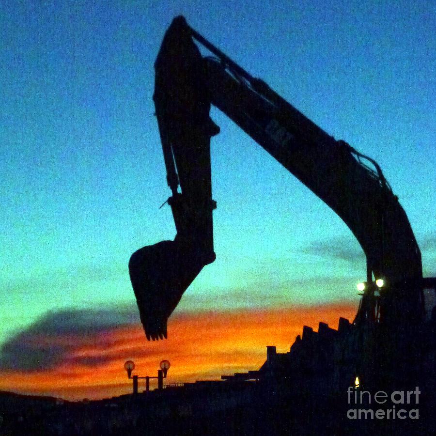 Digging Sunset Photograph by Barbie Corbett-Newmin