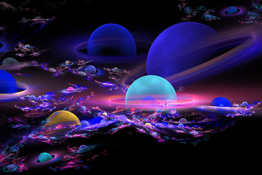 Digital Abstract Fractal Art Planet Spheres Photograph by Keith Webber Jr