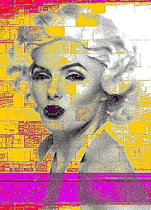 Abstract Photograph - Digital Art Marilyn by HollyWood Creation By linda zanini