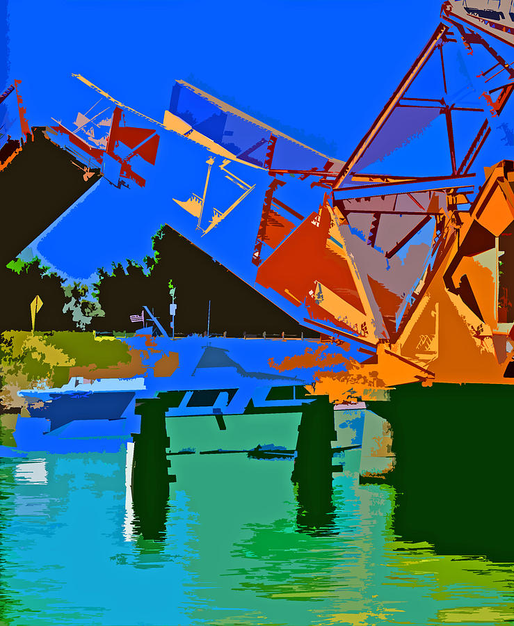 Digital Delta Draw Bridge Digital Art by Joseph Coulombe Pixels