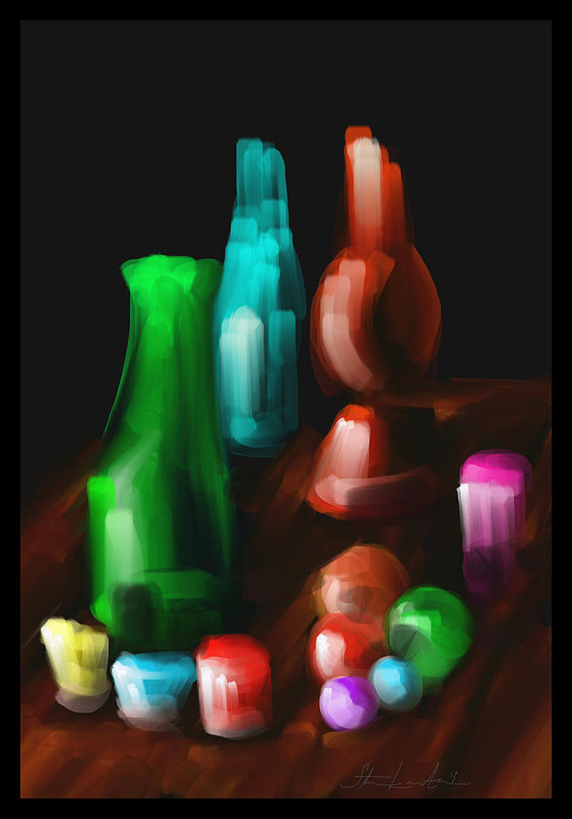 Digital Glass Practice Pad Painting by Steven Lebron Langston