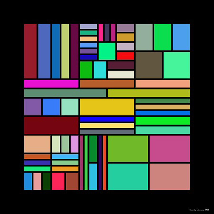 Digital Rectangles 6 Digital Art by German Calderon - Fine Art America