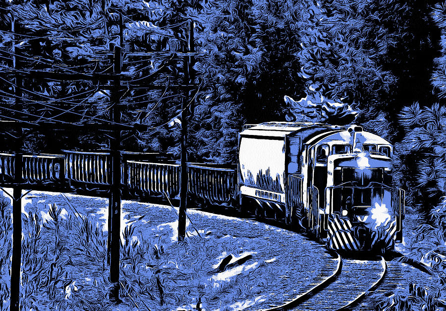 Digital Train Digital Art by Joseph C Hinson