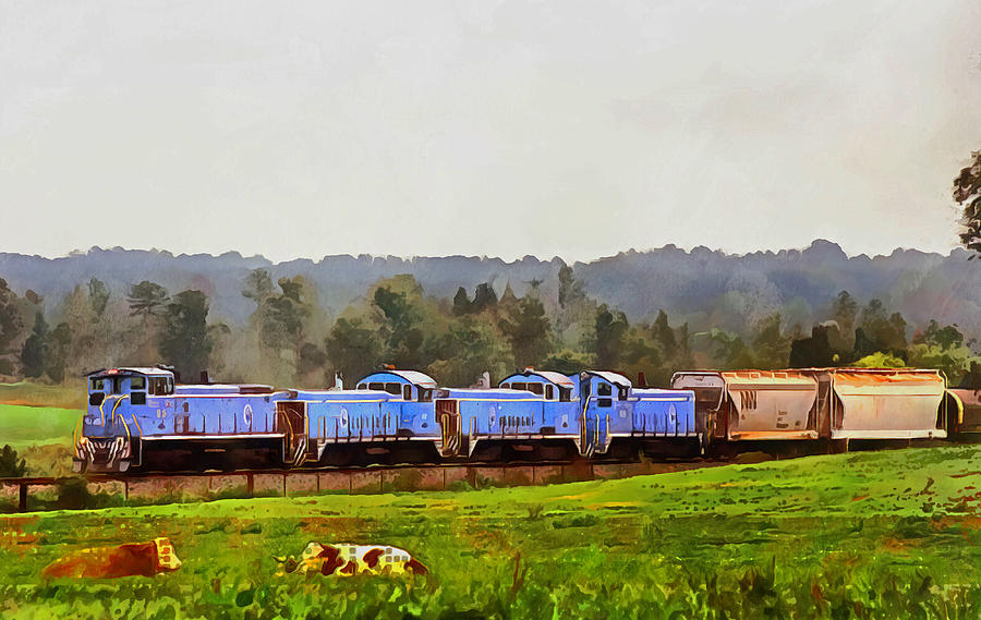 Digital Train n Chester Digital Art by Joseph C Hinson