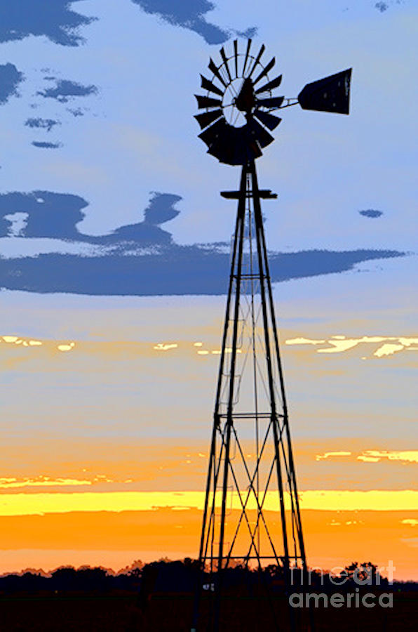 Digital Windmill-Vertical Photograph by Gary Richards