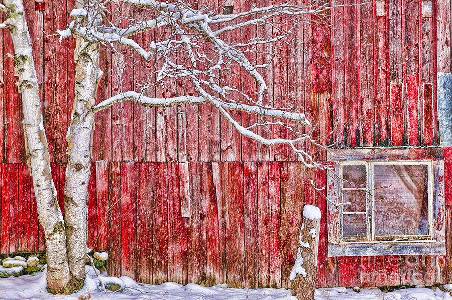 Digitally altered red barn. Photograph by Don Landwehrle