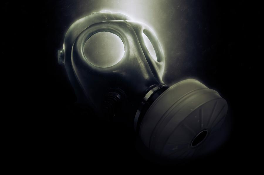 Attack Photograph - Digitally Enhanced Gas Mask by Photostock-israel/science Photo Library