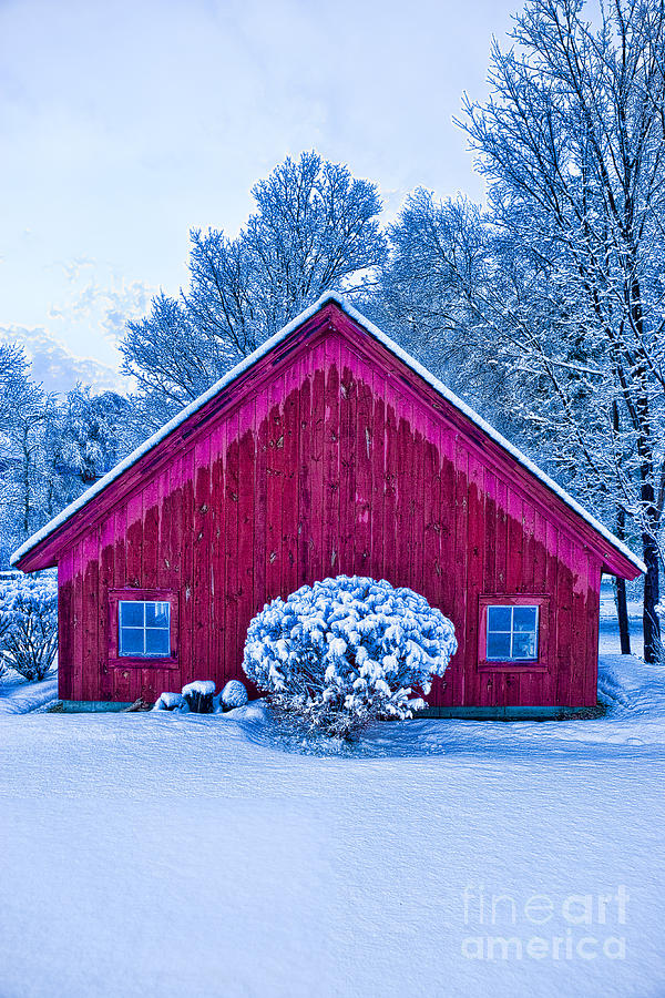 Digitally enhanced red barn. Photograph by Don Landwehrle