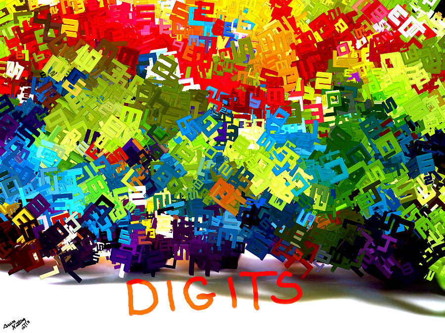 Digits Painting - Digits by Bruce Nutting