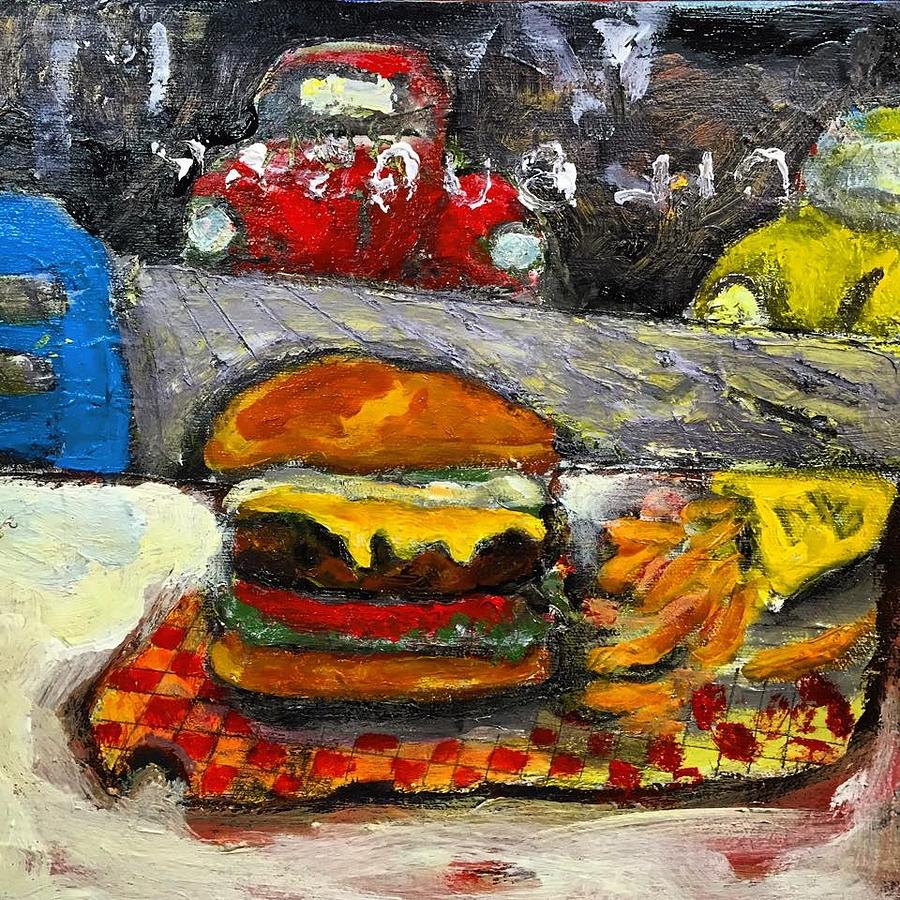 Dil Burger Painting by Dilip Sheth
