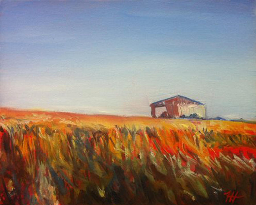 Barn Painting - Dilapidated French Barn by Honey Hilliard