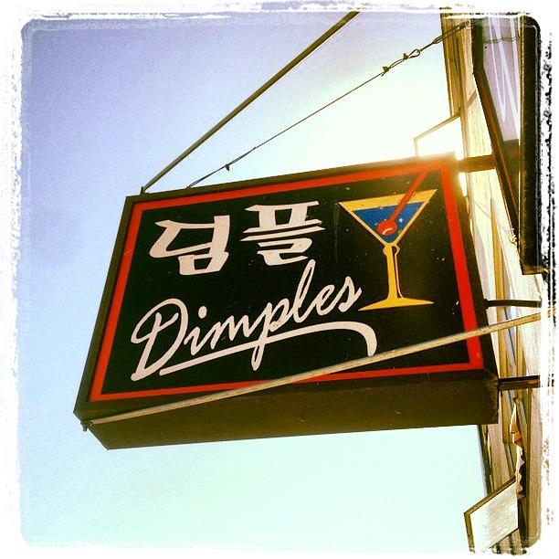 Martini Photograph - Dimples Japantown Bar Sign #bar #sign by Lynn Friedman
