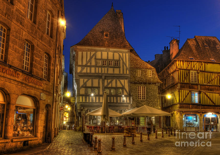 Dinan at Night Photograph by Colin Woods