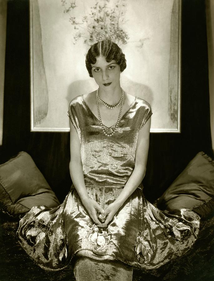 Dinarzade Wearing A Molyneux Dress Photograph by Edward Steichen