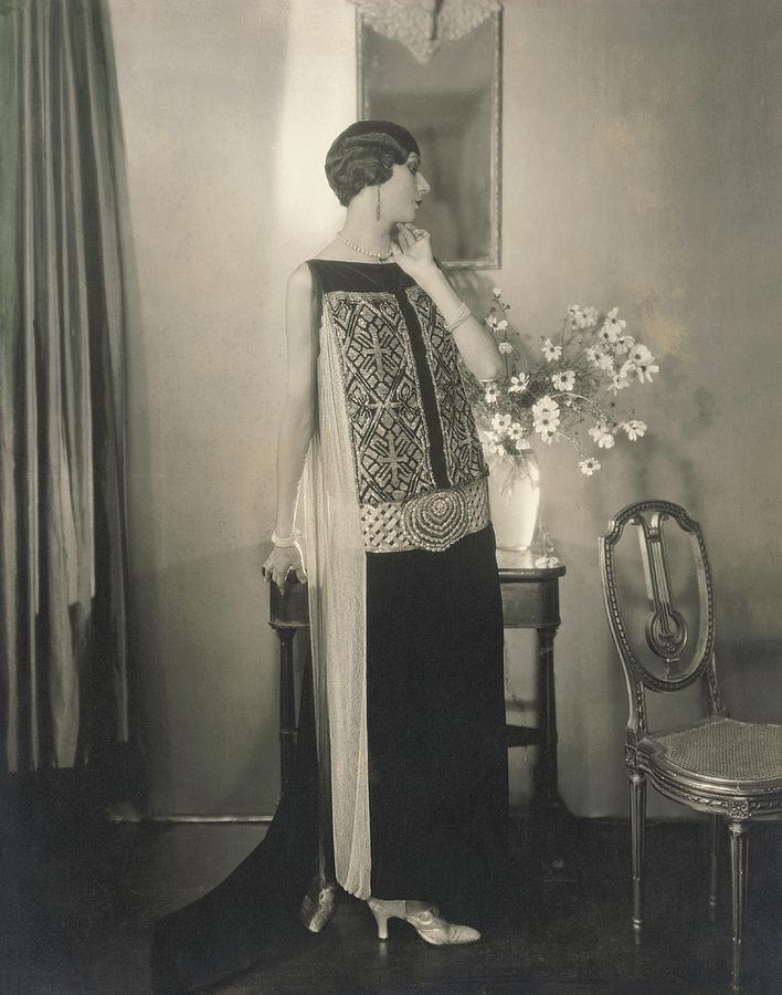 Dinarzade Wearing A Velvet Dress Photograph by Edward Steichen