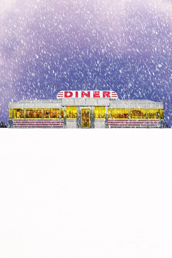 Diner in Snowstorm Photograph by Edward Fielding