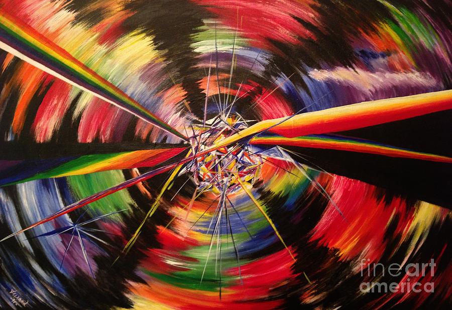 Rainbow Painting - Ding by Karen  Ferrand Carroll