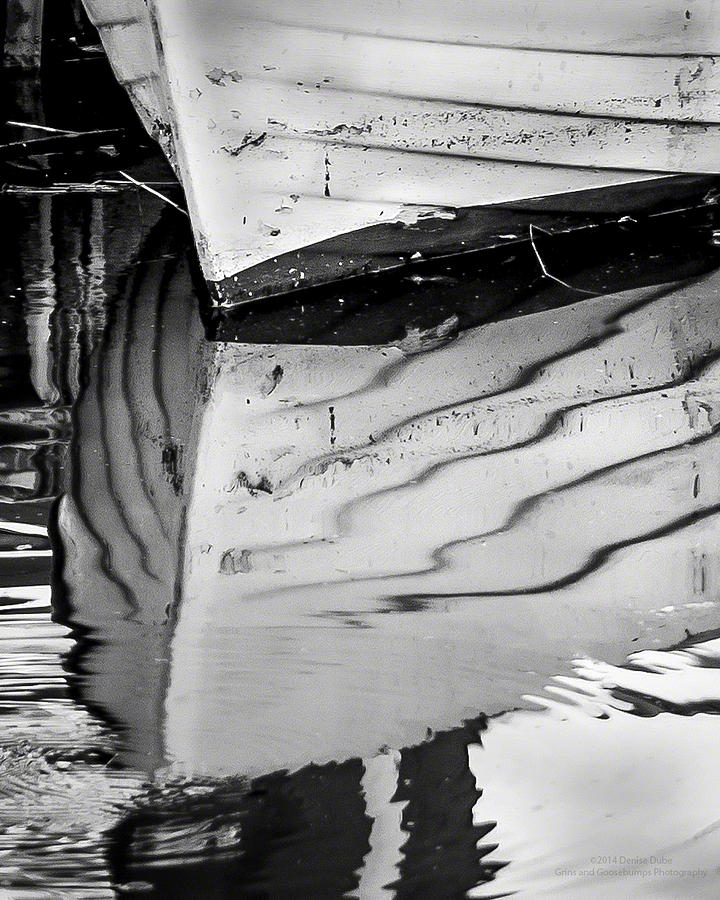 Abstract Photograph - Dinghie RipplesBW By Denise Dube by Denise Dube