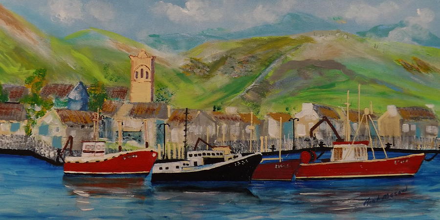 Mountain Painting - Dingle Harbor by Rich Mason