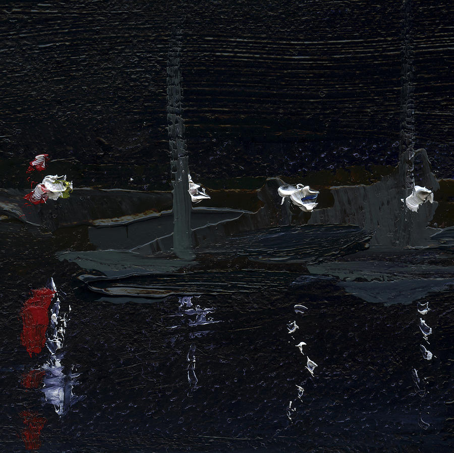 Pier Painting - Dingle Quay by Night Detail 5 on the Wild Atlantic Way of Western Ireland by Catherine Considine