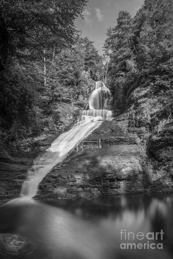 Dingmans Falls BW  Photograph by Michael Ver Sprill