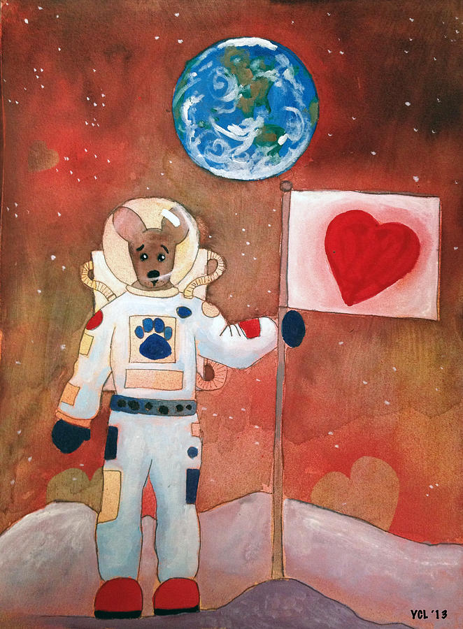 Dingo Painting - Dingo Love Conquers The Moon by Yvonne Lozano Dingo Painting - Dingo Love Conquers The Moon by Yvonne Lozano
